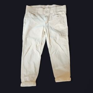 Apt. 9 White Stretch Ankle Capris Mid-Rise Slim Fit Soft Cotton Blend Sz14 Comfy